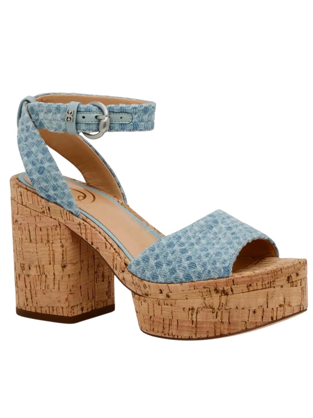 🆕{Sam Edelman} Immie Denim & Cork Platform Sandals